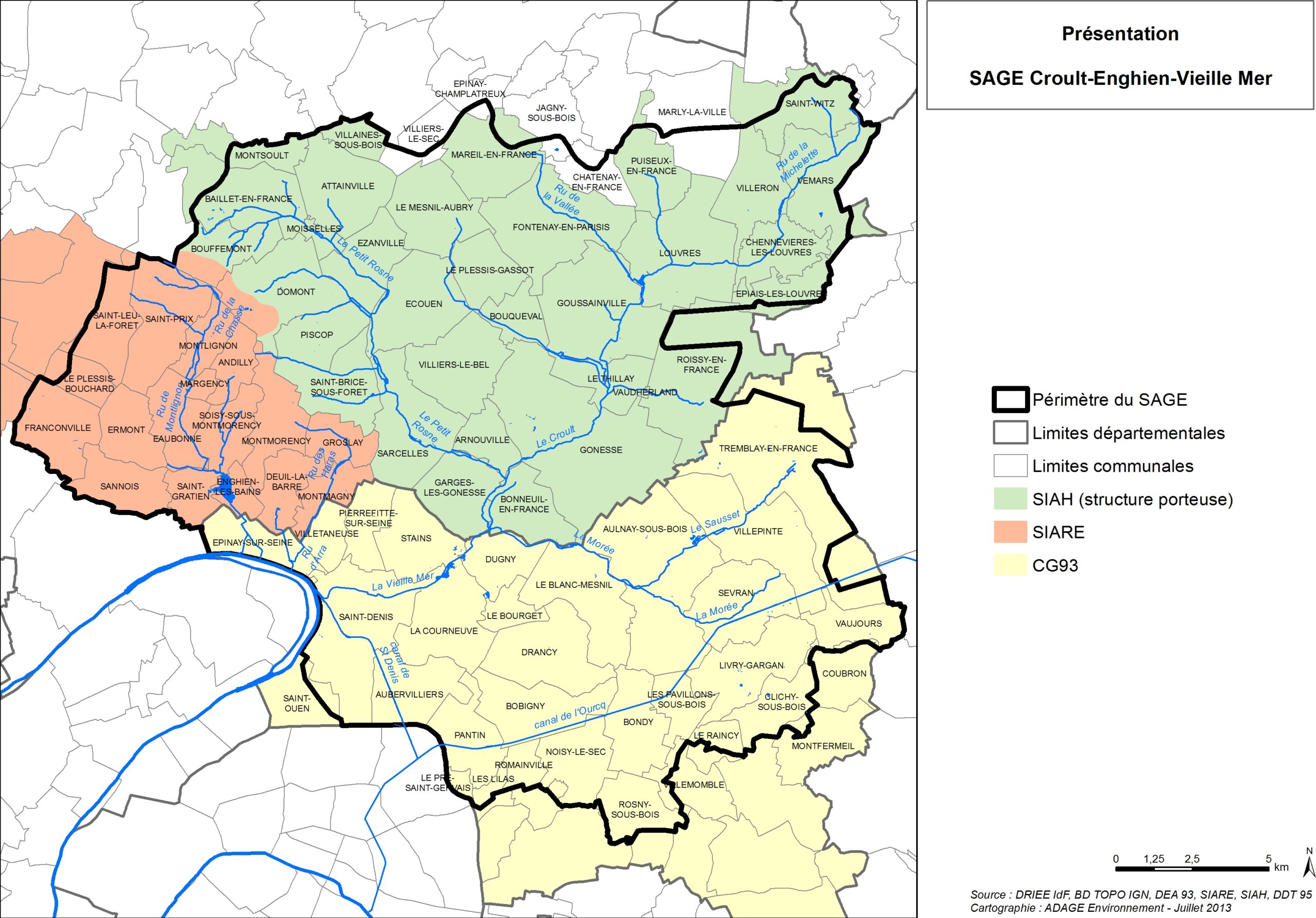 Périmètre du SAGE Croult - Enghien - Vieille Mer Périmètre du SAGE Croult – Enghien – Vieille Mer