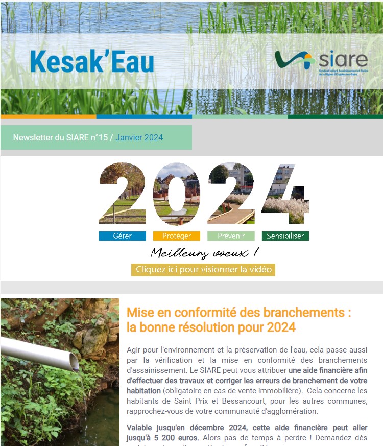 newsletter SIARE - janvier 2024